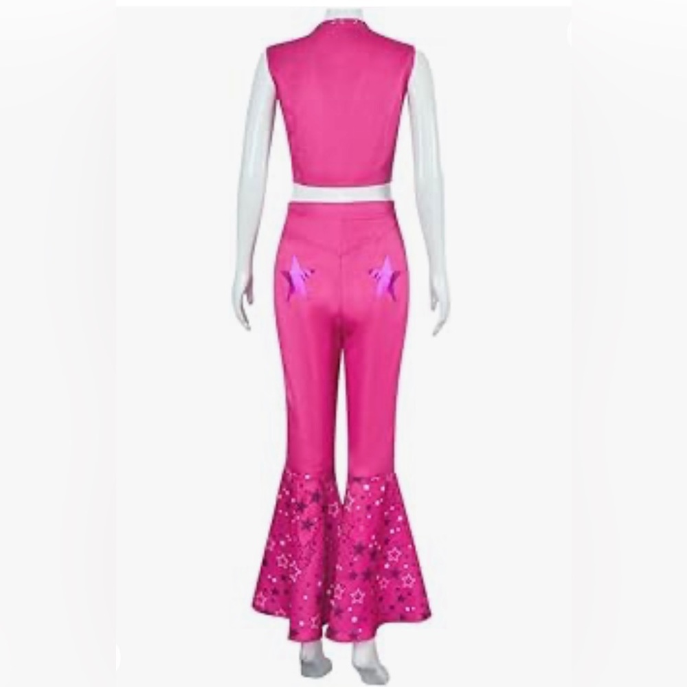 Pink Costume Barbie Cowgirl Costume, + Scarf, Wig Pink Cosplay Adult Wom… - Picture 2 of 3